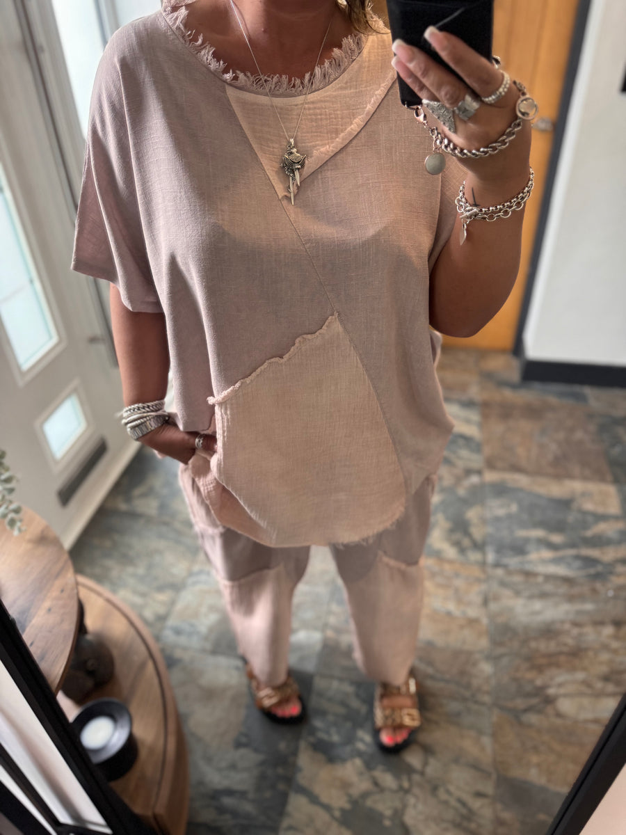The patchwork 2 piece - Blush